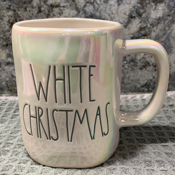 Rae Dunn WHITE CHRISTMAS Iridescent Mug